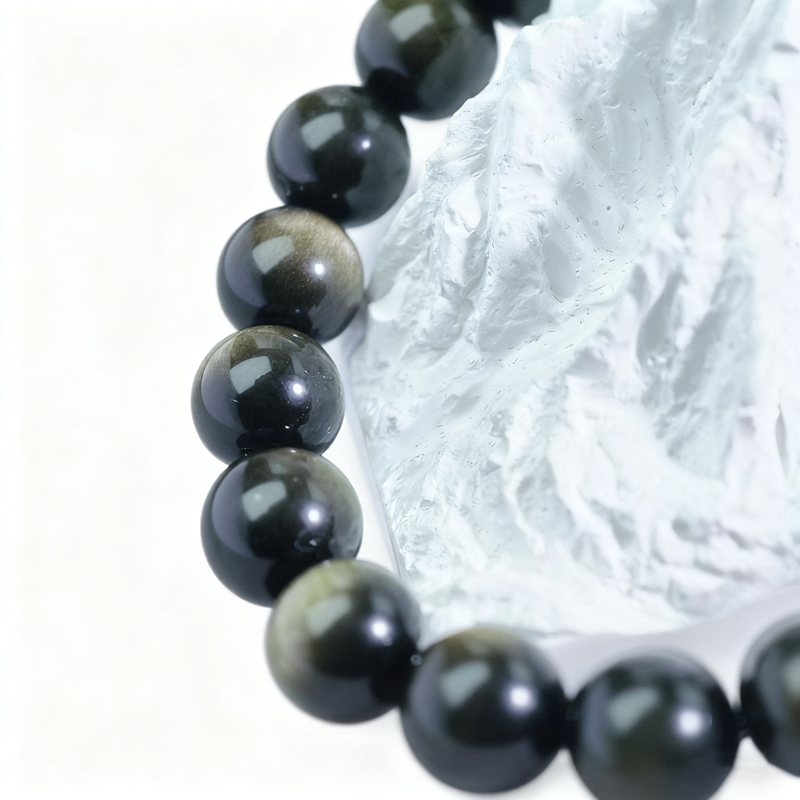 Gold Sheen Obsidian "Wealth Aegis" Bracelet | Fortified Abundance & Financial Security - Image 2