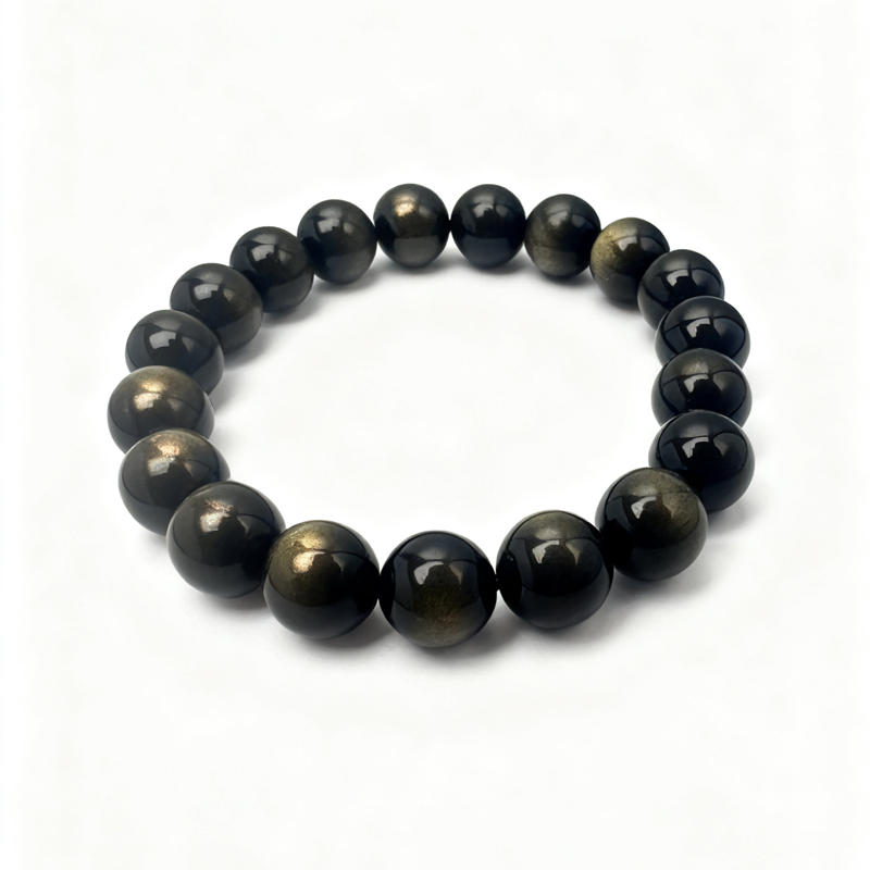 Gold Sheen Obsidian "Wealth Aegis" Bracelet | Fortified Abundance & Financial Security