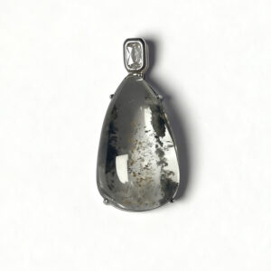 Large Green Phantom Quartz Teardrop Pendant | Condensed Abundance & Fluid Wealth