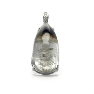 Petite Green Phantom Quartz Teardrop Pendant | Concentrated Prosperity & Precision Manifestation