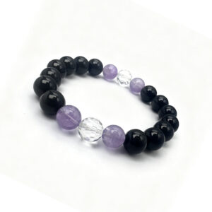 Aura Quartz & Amethyst "Royal Guardian" Bracelet | Ultimate Protection & Spiritual Insight