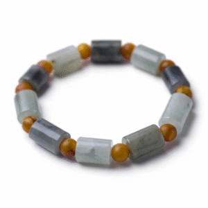 Natural Jadeite Cylinder Bead Bracelet | Pillar of Harmony & Graceful Balance