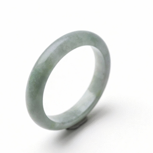 Green & Purple Round Jadeite Bangle (57mm/12.5mm/8mm) | Circle of Dual Blessings