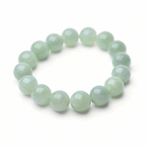 Light Green Jadeite Bead Bracelet (13mm) | Harmony Circle of Gentle Energy & Balanced Life