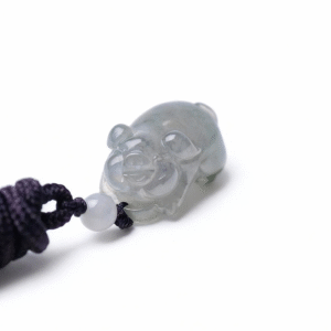 Lavender Jadeite Boar Pendant | Noble Fortune & Sincerity Talisman