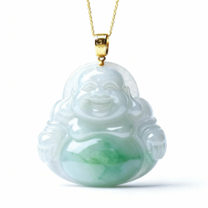 Green Jadeite Laughing Buddha Pendant | Joy & Inner Peace Talisman