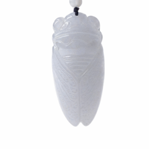 White Jadeite Cicada Pendant | Purity, Transformation & Truth Talisman