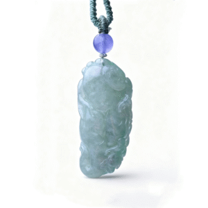 Green Jadeite Ginseng Root Pendant | Vitality & Longevity Talisman