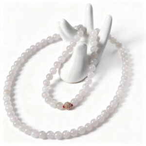 Lavender Jadeite Bead Necklace (8mm) | Royal Amethyst Spheres of Eternal Wisdom