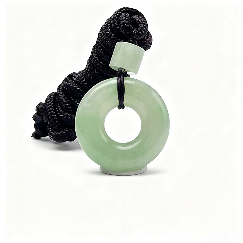 Light Green Jadeite Pi An Kou Pendant | Gentle Harmony & New Beginnings